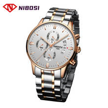 NIBOSI Golden Men Watches Top Brand Luxury Stainless Steel Male Clock Chronograph Auto Business Quartz Watch Relogio Masculino 2024 - buy cheap
