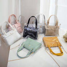 2021 Women Shoulder Bag Handbags Transperent PVC Hand Bags Women Bag Fashion Messenger Crossbody Bag Composite Tote 2024 - buy cheap