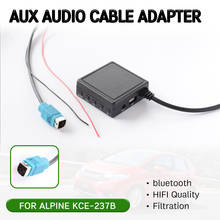 bluetooth Aux Receiver Cable Adapter with USB,mic for KCE-237B Hands-free Hifi audio interface for Alpine 2009+ CDE-W203Ri 2024 - buy cheap