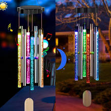 Luz LED Solar que cambia de Color, 8 tubos, carillón de viento para exteriores, lámpara colgante para jardín y patio, decoración impermeable 2024 - compra barato