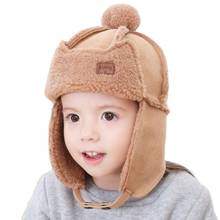 Doitbest-chapéu bomber para bebês de 2 a 6 anos, gorros grossos para inverno, proteção com orelhas para crianças e meninas 2024 - compre barato