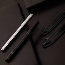 Caneta e bolsa 6013 preta de metal, caneta tinteiro 0.5mm, excelente negócios, escritório, presente, caneta de tinta 2024 - compre barato