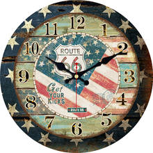 Reloj de pared de doble uso con pintura personalizada, arte Retro, bandera americana, patriótica, Independencia de EE. UU. 2024 - compra barato