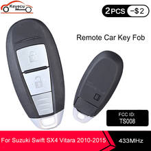 Keyecu chave remota com 2 botões pcf7953/id47 ts008/ts007 oem, para suzuki swift sx4 vitara 2005-2012. 315mhz/433mhz 2024 - compre barato