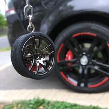 Hot RIM Car Wheel Turbo Keychain Key ring with Brake Discs Car Tire Wheel Keychain Auto Car Key Chain Keyring For BMW Audi fans 2024 - купить недорого