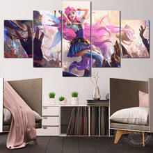 Póster de LOL Game League of Legends, figura de juego Seraphine KDA, imagen de pared para decoración de sala de estar, pintura en lienzo sin marco 2024 - compra barato