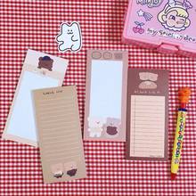50 Sheets Kawaii Bear Daily To Do List Memo Note Planner Check List Paperlaria Agenda School Office Stationery 2024 - buy cheap