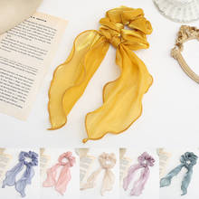 New Women Hair Scrunchies Ribbon Elastic Headdress Hairband Bow Hair Rubber Ropes Scrunchy Girls Hair Ties Horsetail Elastic 2024 - buy cheap