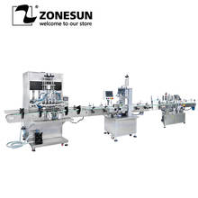 Zonesun drive automático servo pasta de suco de água, garrafa de líquido, máquina de enchimento e etiquetagem para a linha de produção 2024 - compre barato