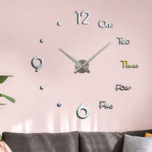 Diy simple wall clock  home decor large roman mirror fashion  modern Quartz clocks living room office  sticker watch 2024 - buy cheap