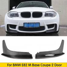 Разветвители для переднего бампера для BMW 1 серии E82 E87 1M Base Coupe 2-дверный 2011 разветвитель для передних губ из углеродного волокна/FRP 2024 - купить недорого