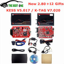 Прибор для чип-тюнинга Red Kess V5.017 OBD2, Онлайн V2.53 EU программатор KTAG V7.020 4 LED Kess V2 5.017 BDM рамка K-TAG V2.25 ECU 2024 - купить недорого