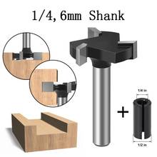 1/4" 6mm Shank Wood Milling Cutter Planing Tool Adapter Collet Router Bit Carbide T-blade Slab For Woodworking Slotting Tools 2024 - buy cheap