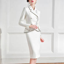 Formal Elegant Dress Suits Women Vintage Retro Female Jacket Blazer Business Wear Work 2 Piece Set For Office Lady Prom Party 2024 - buy cheap