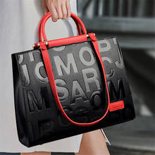 Bolsa casual feminina, bolsa de mão transversal de ombro grande com letras e de marca genuína, bolsa de mão luxuosa para mulheres 2021 2024 - compre barato