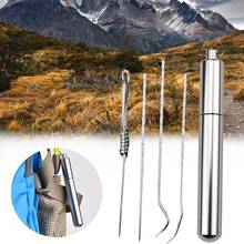 Outdoor Portable Toothpick Set Steel Toothpick And Toothpick Holder Portable Rust-resistance Outdoor Tooth Pick Tools 2024 - buy cheap