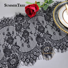 Lace Table Runner 13.7inch X 118inch White Black Floral Fabric Table Cloth Home Textile Christmas Wedding Decoration 35x300cm 2024 - buy cheap