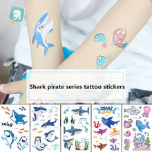 Whale Shark Sea Animals Tattoos Environmentally friendly waterproof children's tattoo stickers 120X75mm Kids Hand Tattoo Sticker 2024 - buy cheap