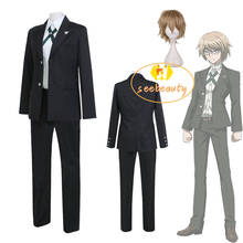 Fantasia de cosplay danganronpa byukya togami, traje para cosplay, peruca marrom, jaqueta, uniforme, calças, carnaval, dia das bruxas 2024 - compre barato