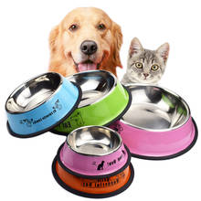 Pet Bowl Cat Cartoon Stainless Steel Dog Pot Bowl Pet Feeder Gamelle Chien Water Bottle Food for dogs cats feeder 2024 - buy cheap