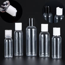 50pcs 30ml/50ml/60ml/100ml Plastic PET Clear Cosmetic Bottles Disc Top Flip Cap Refill Container For Shampoo Lotion Liquid Cream 2024 - buy cheap