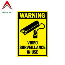 Aliauto Personality Warning Car Sticker Video Surveillance In Use Waterproof Sunscreen Anti-UV Cover Scratch Decal PVC,7cm*12cm 2024 - buy cheap