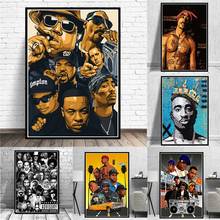Pintura en lienzo de estrellas de la leyenda del Hip Hop, carteles e impresiones de estrellas rapero, Cuadros, imágenes artísticas de pared para decoración del hogar de la sala de estar 2024 - compra barato