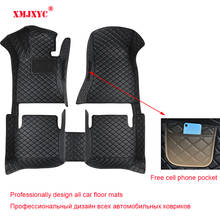 Durable Leather Car Floor Mat for VW Caddy Touran Tiguan TOUAREG Atlas GOL Caravelle Sharan variant car accessories 2024 - buy cheap