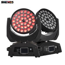 2pcs LED 36x18W 6in1 RGBWA +UV Zoom Moving Head Lights  DMX Controller For NightClub DJ Disco Party Wedding Stage 2024 - buy cheap