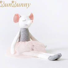 Peluches de ratón de Ballet rosa de 40CM, precioso regalo de cumpleaños para niñas pequeñas, muñecos de ratón de animales de peluche Premium con vestido de tul 2024 - compra barato