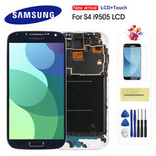 Для SAMSUNG Galaxy S4 ЖК-дисплей i9500 i9505 i9506 кодирующий преобразователь сенсорного экрана в сборе Замена с рамкой для S4 ЖК-экран 2024 - купить недорого