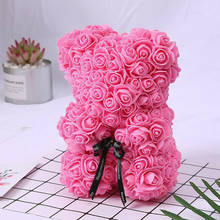 DIY Teddy Rose Bear New Years Box Artificial PE Flower Bear Rose Valentine'S Day For Girlfriend Women Wife Mother'S Day Gifts 2024 - buy cheap