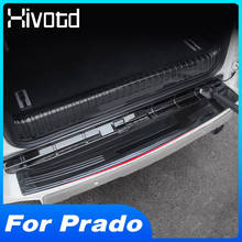 Hivotd-cubierta protectora de placa de parachoques trasero, accesorios de acero inoxidable para coche, modificación para Land Cruiser Prado 150 2020 2024 - compra barato