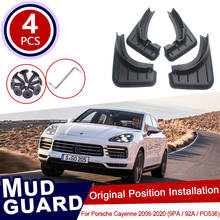 Para porsche cayenne 9 pa 92a po536 2008 ~ 2020 aletas de lama do carro dianteiro traseiro paralama respingo guardas fender mudflaps acessórios 2010 2024 - compre barato