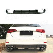 Carbon Fiber Rear Bumper Lip Diffuser Spoiler for Audi A3 Sline S3 Hatchback 2017 2018 2019 Car Bumper Guard 2024 - buy cheap