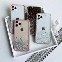 Para iPhone SE, 6, 6s, 7, 8 Plus, 10 X XS, XR, 11 Pro, Max, Bling, Bling, diamante, lentejuelas brillantes, suave, transparente, funda de silicona de TPU 2024 - compra barato