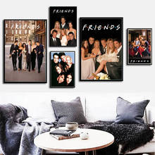 Arte da parede do programa friends, poster clássico com citação, personagens, estrelas, impressões, pintura em tela, imagem para decoração de casa, sala de estar 2024 - compre barato