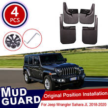 Guardabarros delanteros y traseros para Jeep Wrangler, accesorios de aleta para salpicaduras, Sahara JL 2018, 2019, 2020, 4 Uds. 2024 - compra barato