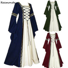 Halloween Medieval Dress Cosplay Costume Witch Gothic Queen Of Vampire Fancy Girl Women Outfit Renaissance Long Robe Disguise 2024 - buy cheap