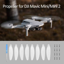 Hélice blanca para DJI Mini 2/Mini Drone, bajo ruido, peso ligero, hélice de repuesto, ventiladores de ala, accesorios de repuesto, 2 pares 2024 - compra barato