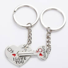 2pcs Valentines Day Gift I LOVE YOU Keychain Wedding Gifts for Guests Bridesmaid Gift Key Chain Party Favors Present Supplies 2024 - buy cheap