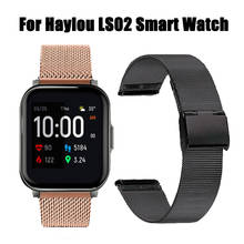 Strap for Haylou LS02 Watch Band Metal Milanese Bracelet for Xiaomi Haylou LS02 Wristband 20mm for Amazfit Bip S/GTS Strap 2024 - buy cheap