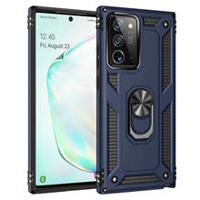 Capa de celular à prova de choque com anel de metal, suporte de celular para carro samsung note 20, capa para samsung galaxy note 20 ultra, capa traseira note20, amortecedor 2024 - compre barato