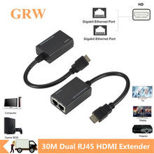 Grwibeou HDMI Over RJ45 CAT5e CAT6 UTP LAN Ethernet Extender Repeater Supports 1080p Resolution Up to At Least 100ft (30M) 2024 - buy cheap