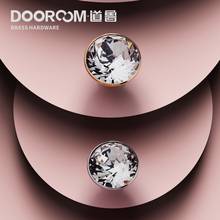 Dooroom Brass Furniture Handles Crystal Wardrobe Dresser Cupboard Cabinet Door Drawer Shoe Box Pulls European Light Luxury Knobs 2024 - buy cheap