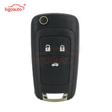 Kigoauto Flip remote car key shell case 3 button HU100 key blade for Chevrolet Cruze 2024 - buy cheap