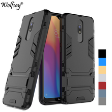 Wolfsay For Cover Xiaomi Redmi 8 Case 6.22" Redmi 8 Shockproof Hybrid Stand Silicone Armor Back Case For Xiaomi Redmi 8 Cover 2024 - buy cheap