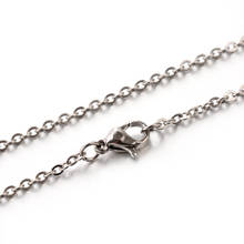 45cm Length 304 Stainless Steel Cable Chain Necklace With Lobster Clasp Fit DIY Necklace Jewelry Making Findings 2024 - buy cheap
