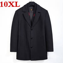 Jaqueta de inverno masculina, tamanho grande, 7xg, plus alta qualidade, grosso, lã, ajuste, casaco, quente, casual, masculino, casaco de lã 2024 - compre barato