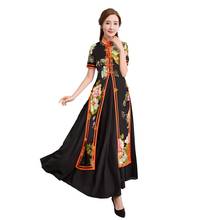 Shanghai story longo vietnã ao dai vestido tradicional chinês vestido qipao longo estilo chinês cheongsam vestido folclore 2024 - compre barato